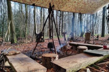 David's woodland camp in the Chilterns