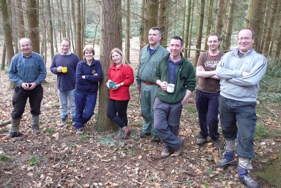 A confident team in the great outdoors course